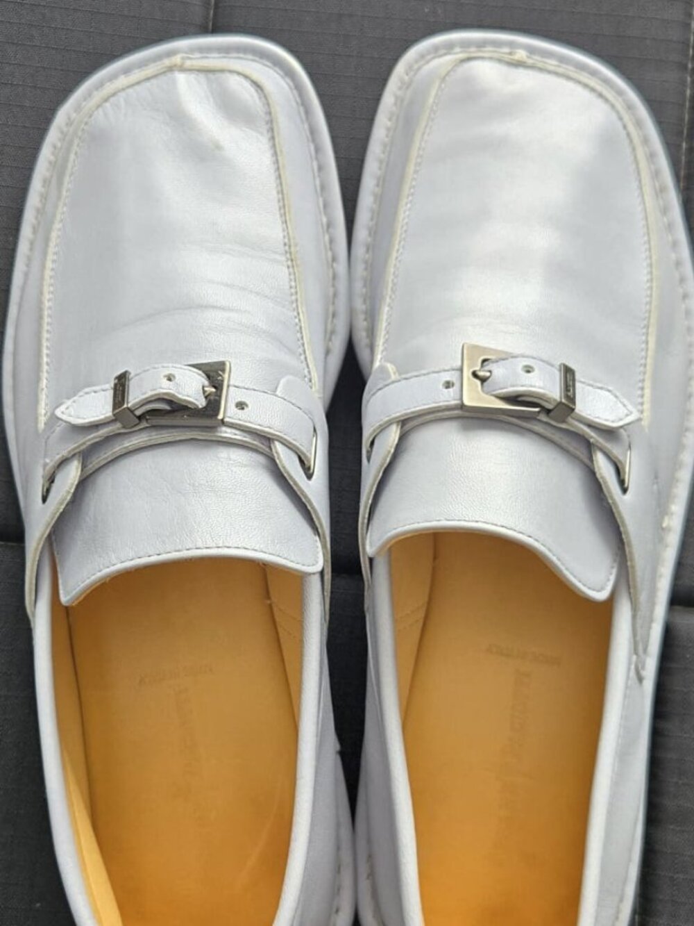 Cesare Pacciotti Relaxed loafers in softest ice blue leather size 38 W - Picture 7 of 11